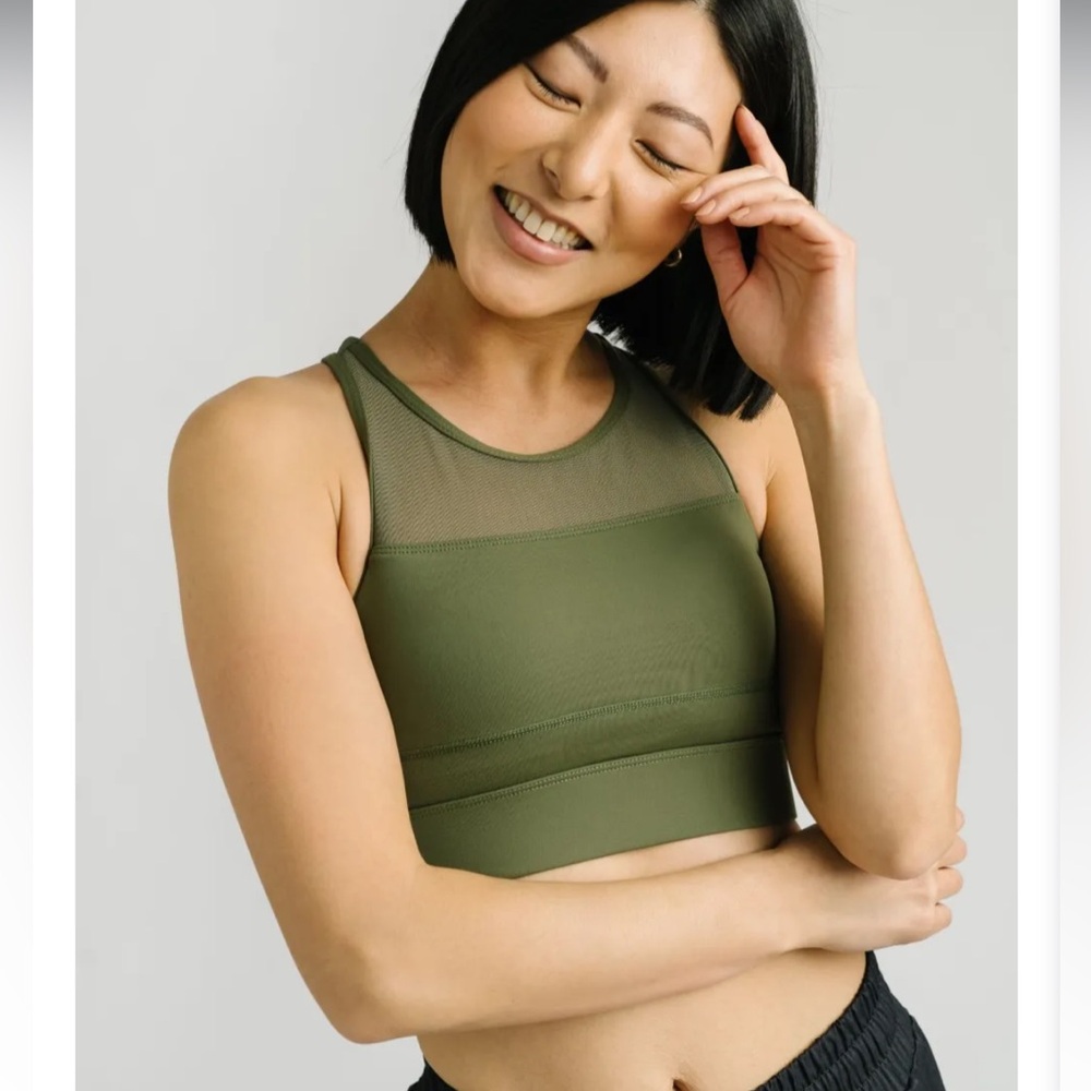 ❌ SOLD OFF SITE 
Olive Green All Star Bra